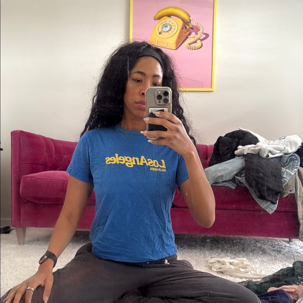 Blue Los Angeles Graphic T-Shirt
